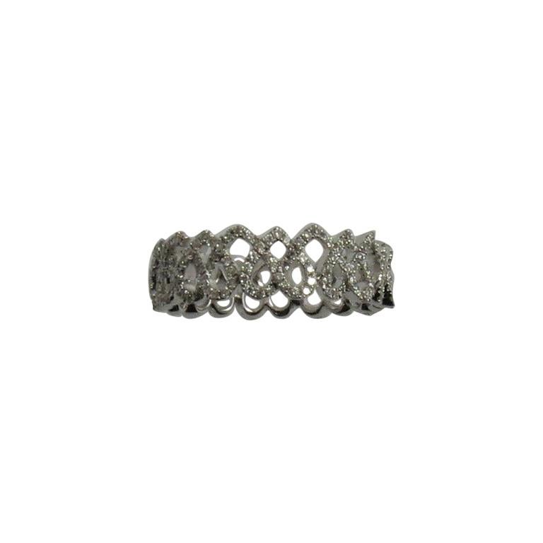 18 Karat White Gold Diamond Eternity Band Ring