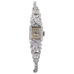 Tiffany & Co. 14 Karat Gold Diamond Dress Watch with Hilton Watch Co. Movement