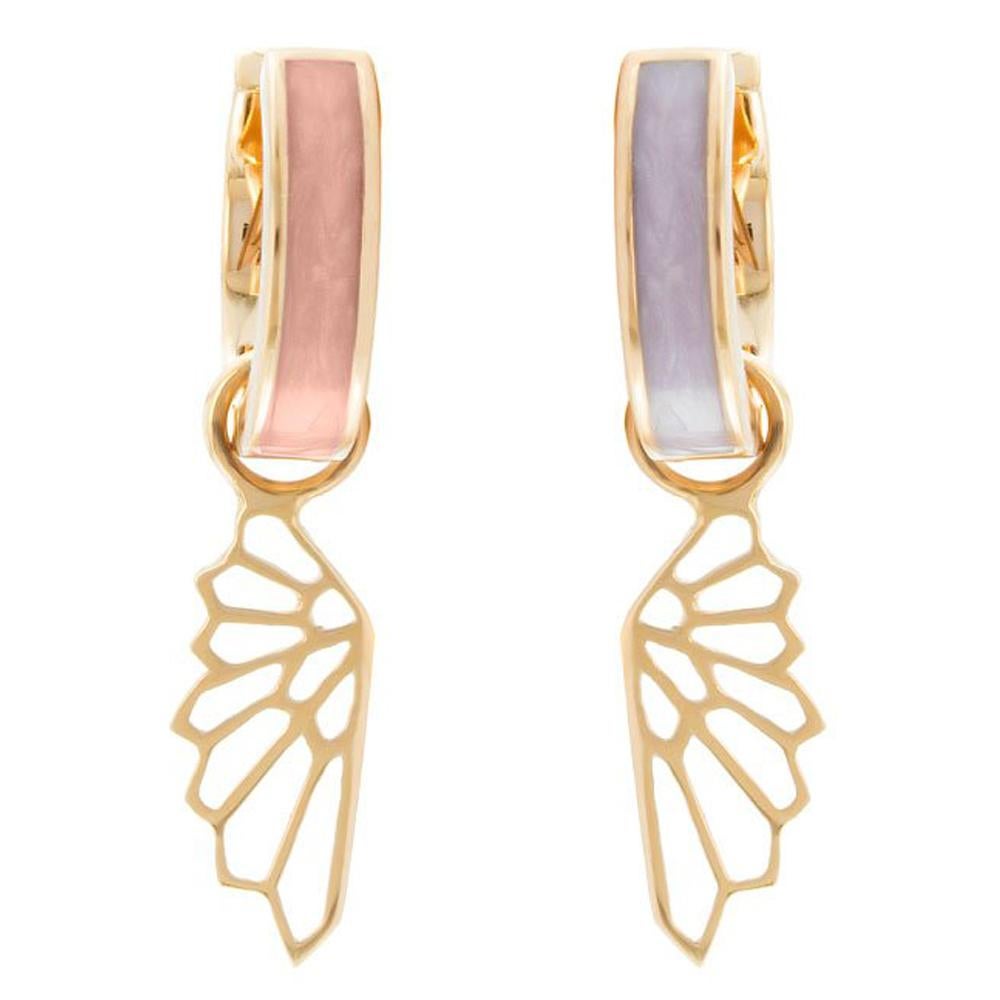 Alessa Luminary Fairy Earrings 18 Karat Rose Gold Give Wings Collection For Sale