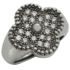 Van Cleef & Arpels Alhambra Diamond White Gold Ring