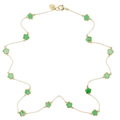 Jona Burmese Jade 18 Karat Yellow Gold Chain Necklace