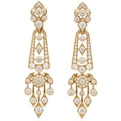 White Diamond Drop Earrings