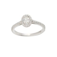 Tiffany & Co. Bague de fiançailles à diamant ovale Soleste en platine