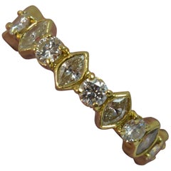 2.50 Carat Diamond 18 Carat Yellow Gold Full Eternity Stack Ring