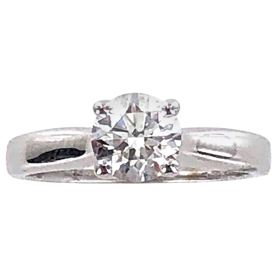 1.02 Carat Round Brilliant Cut Diamond Engagement Ring H/VS2 GIA