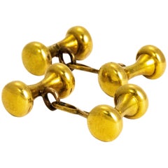 Antique Victorian 18 Karat Gold Dumbbell Cufflinks