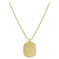 Yvonne Leon's Necklace Ellipse in 18 Karat Gold with Diamonds