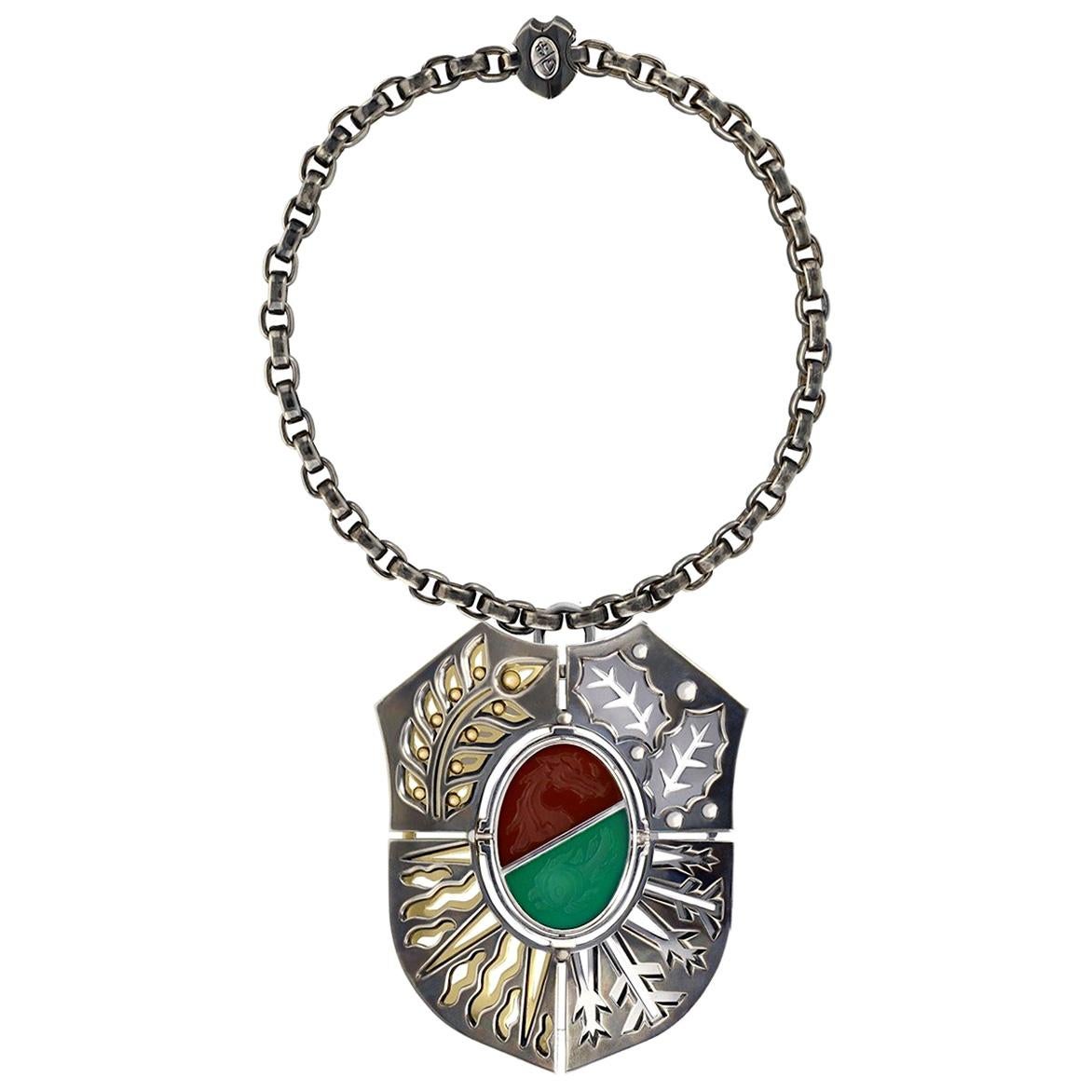 Blason Necklace Feu/Eau by Elie Top