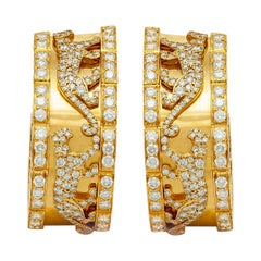 Vintage Cartier Diamond Panther Earrings