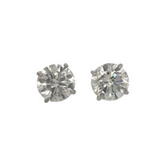 Diamond Stud Earrings 6.06 Carat J-K SI3-I1