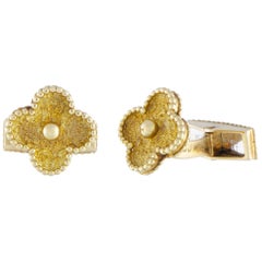 Van Cleef & Arpels Vintage Alhambra Yellow Gold Cufflinks