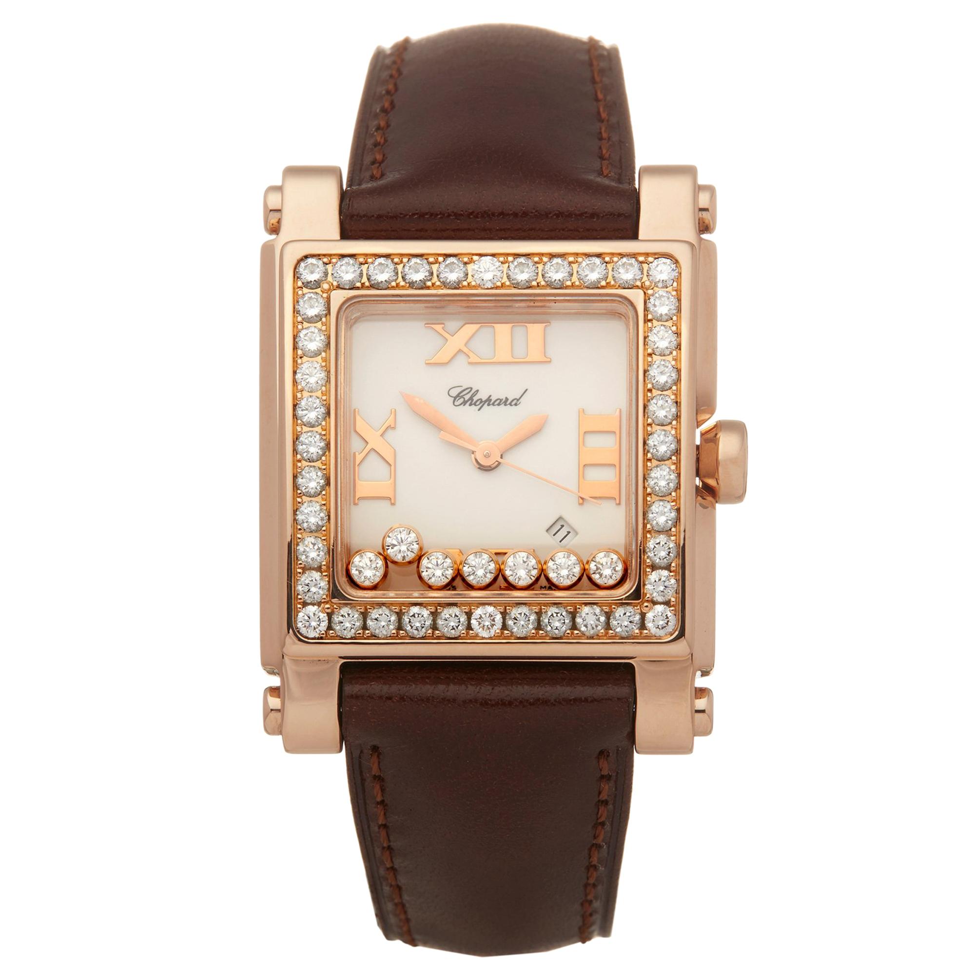 Chopard Happy Sport 7 Diamond 18K Rose Gold 275321-5002 Wristwatch