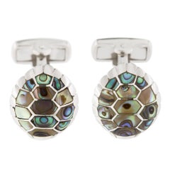 Alex Jona Sterling Silver Turtle Cufflinks