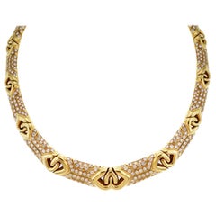 Bulgari Yellow Gold and Diamond Collar Necklace