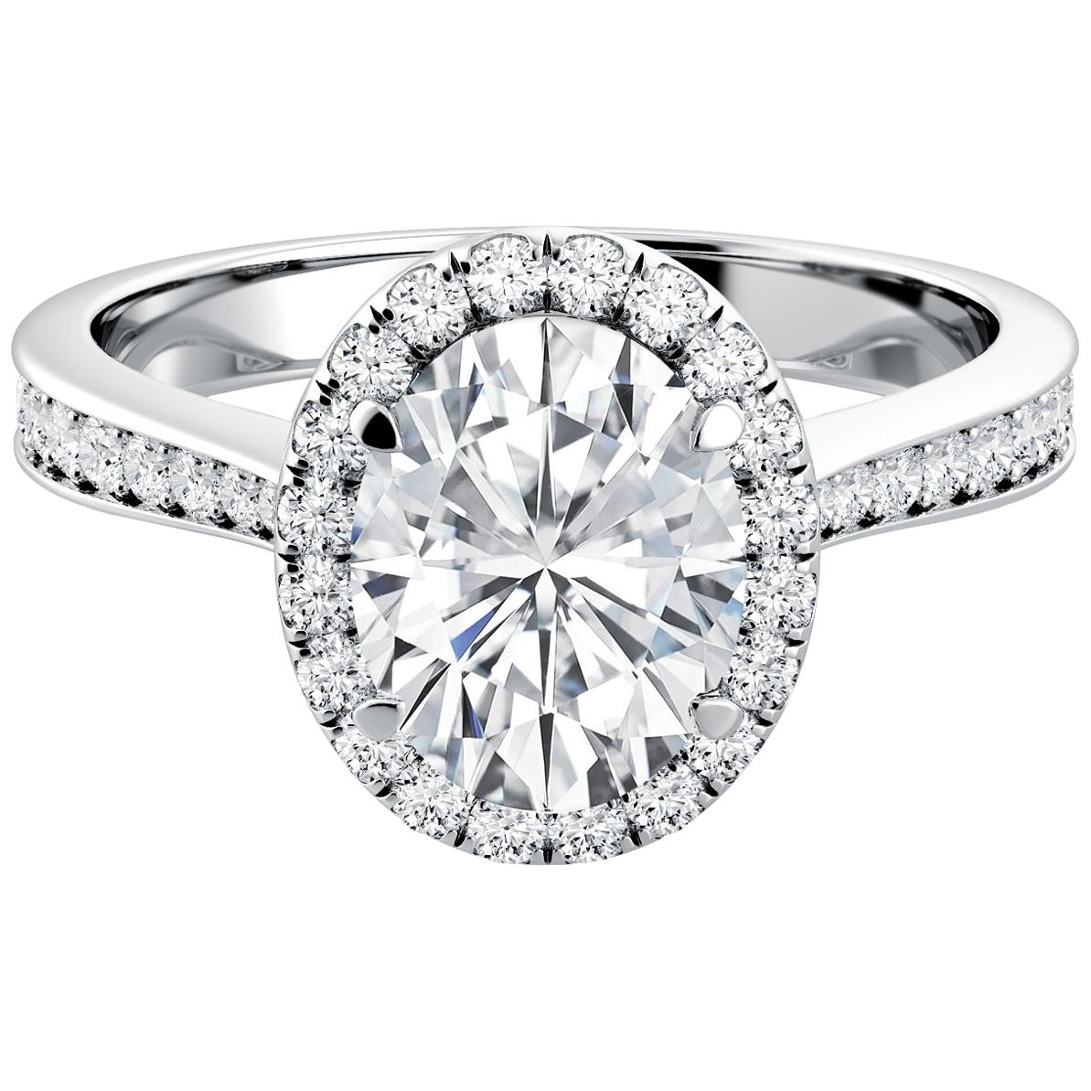 Oval Cut Diamond GIA Certified Engagement Anniversary 950 Platinum For Sale