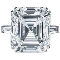1.50 Carat Asscher Cut GIA Diamond Engagement 950 Platinum Ring