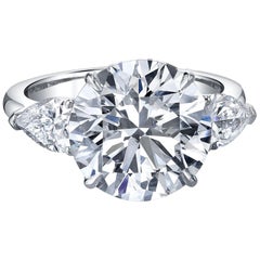 2 GIA Round Cut Diamond Engagement in Platinum 950 Setting