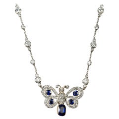 Collar Mariposa Platino y 18 Quilates