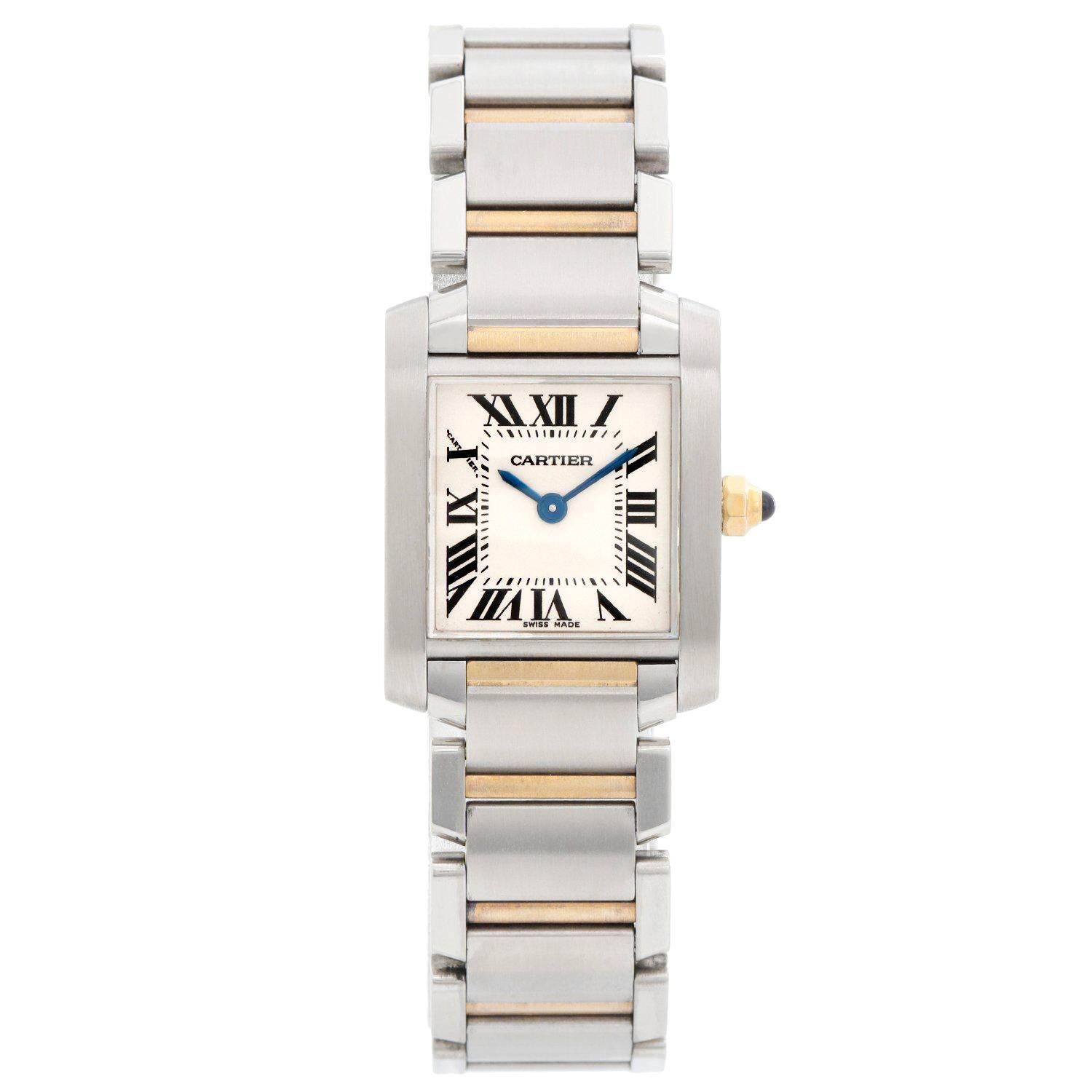 Cartier Tank Francaise Stainless Steel and Yellow Gold Ladies Watch W51008Q3