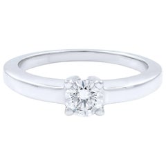 Platinum Cartier Diamond 0.24 Carat Engagement Ring