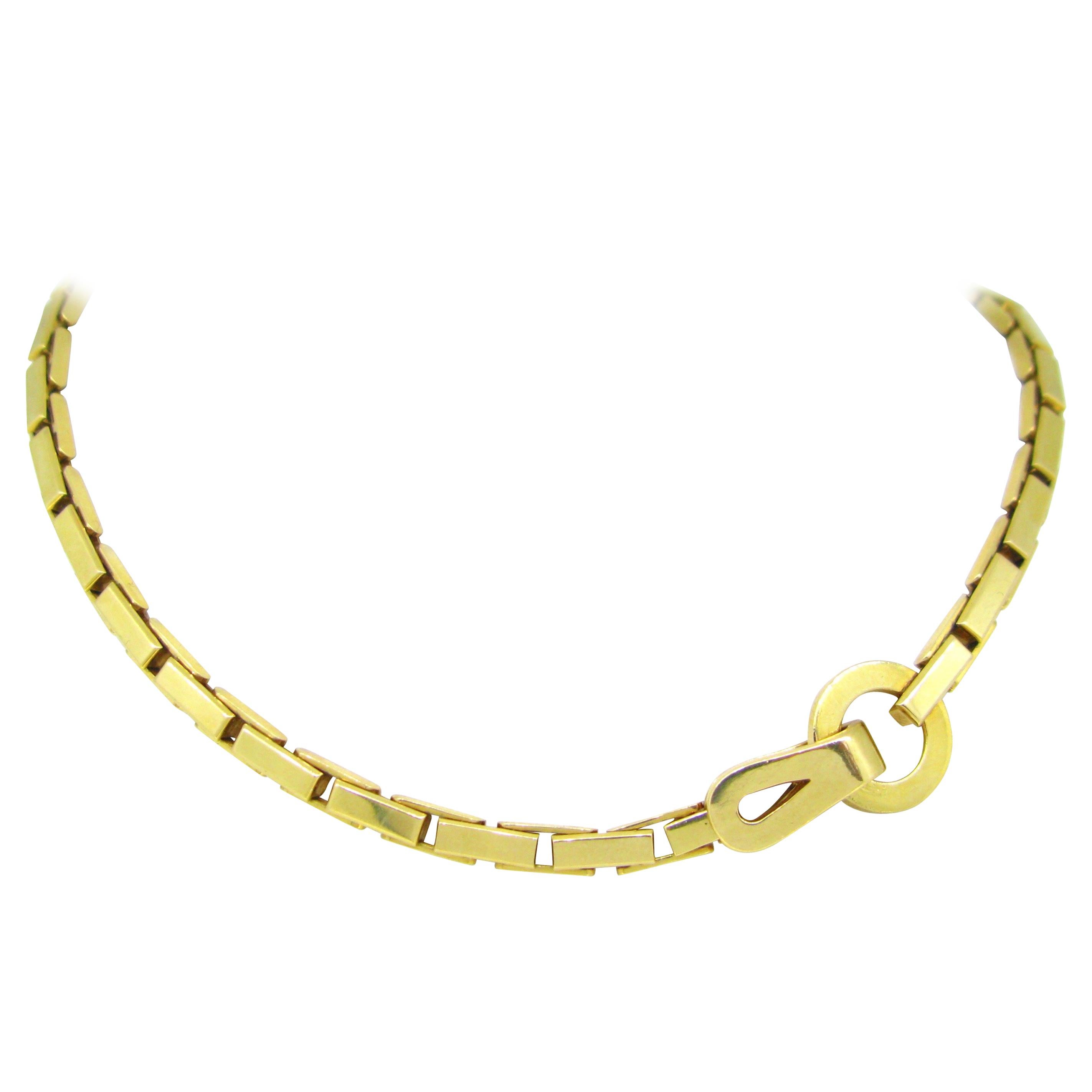 Cartier Agrafe Yellow Gold Collar Link Necklace