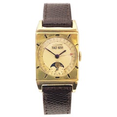 LeCoultre 1940s Moonphase Calendar Mechanical Wrist Watch
