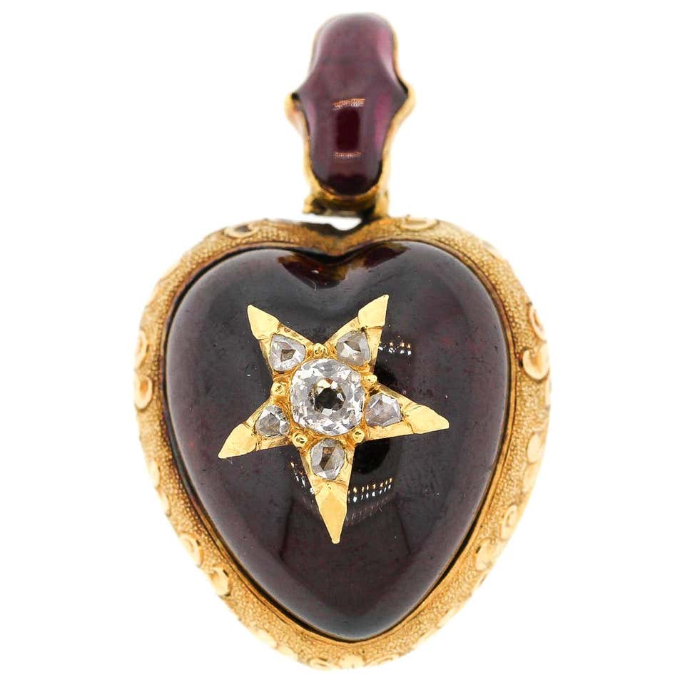 18th Century Georgian Garnet and Crystal Heart Locket at 1stDibs | 18th ...