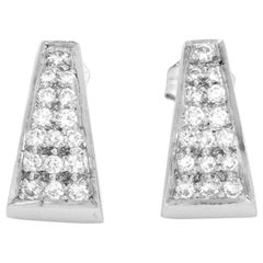 Platinum Pave Diamond Earrings