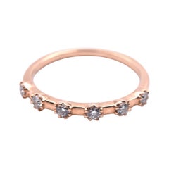 14 Karat Rose Gold Diamond Band .25 Carat