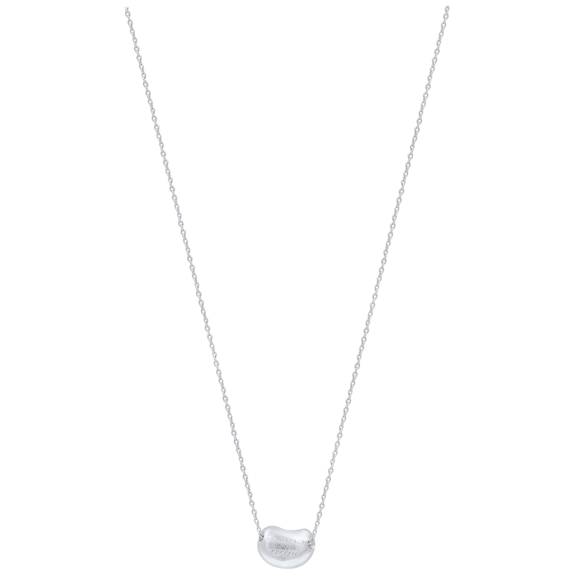 Tiffany and Co. Sterling Silver Bean Necklace at 1stDibs | bean ...