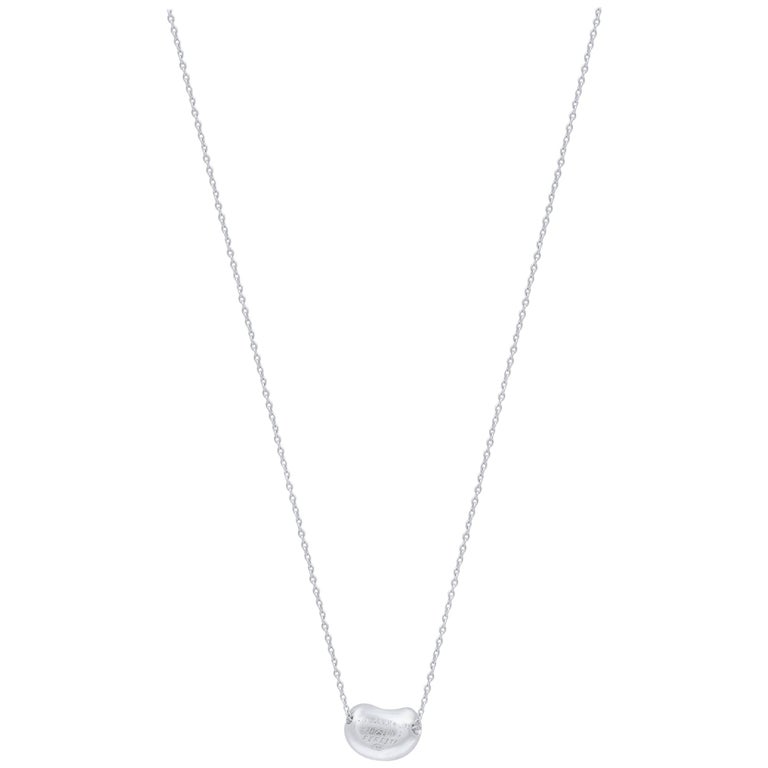 Tiffany and Co. Sterling Silver Bean Necklace at 1stDibs | bean ...