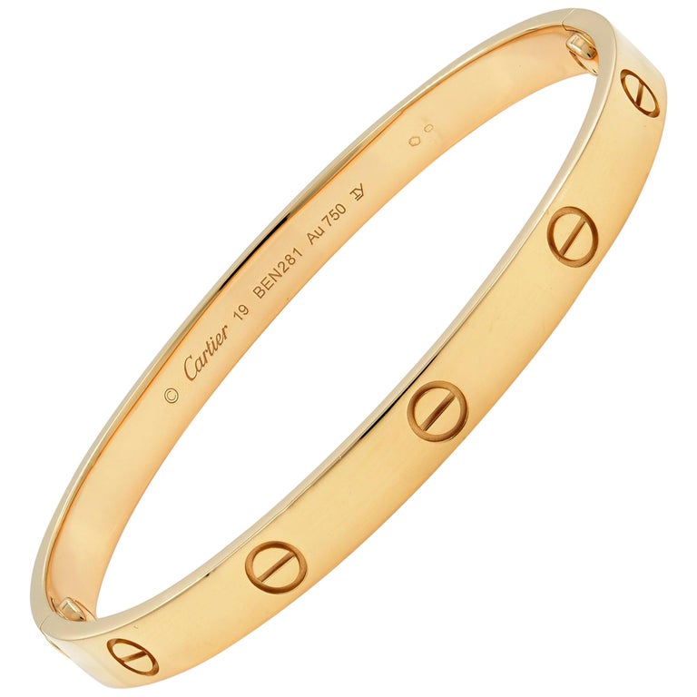 Cartier 18 Karat Rose Gold Love Bracelet For Sale at 1stdibs