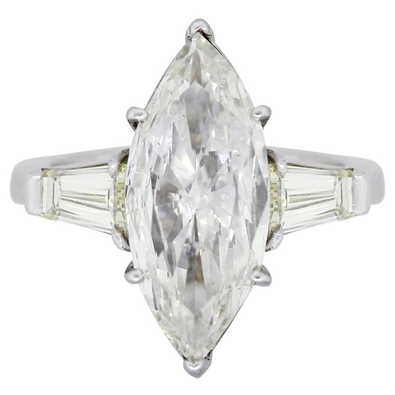 4.61 Carat Marquise Shape Diamond Engagement Ring