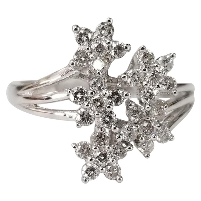 14 Karat Flower Diamond Cluster Ring