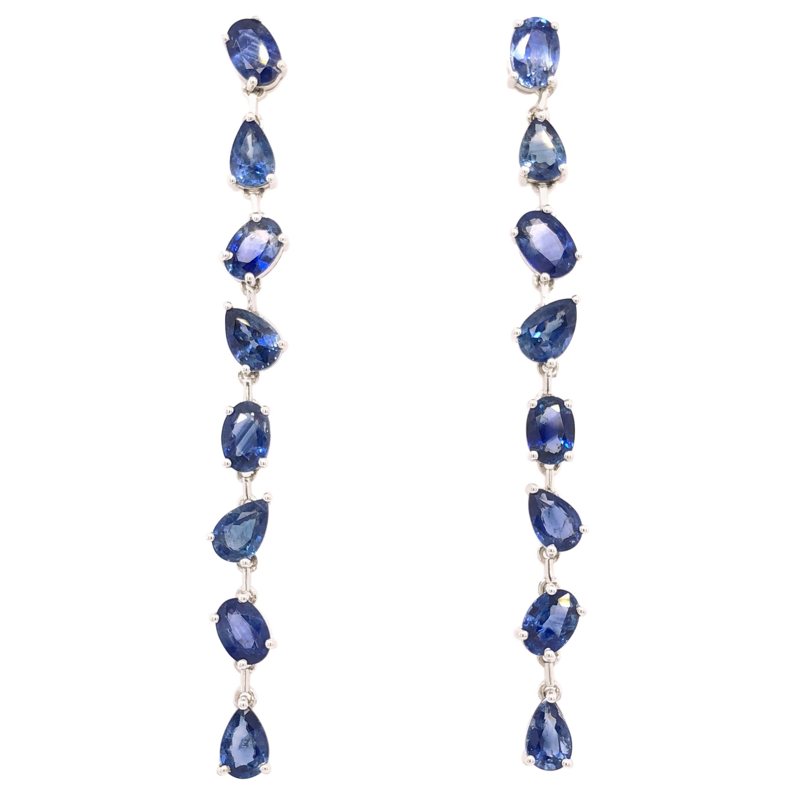 Ruchi New York Multi Shape Blue Sapphire Drop Earrings