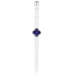 Van Cleef & Arpels Alhambra Small Model White Gold Lapis Watch