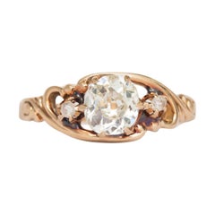 .86 Carat Diamond Yellow Gold Engagement Ring