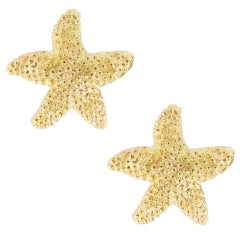 Alex Jona 18 Karat Yellow Gold Starfish Stud Earrings