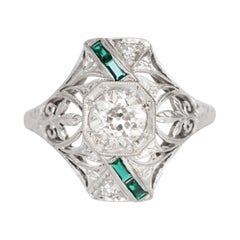 GIA Certified .90 Carat Diamond Platinum Engagement Ring