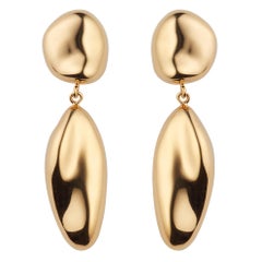 AGMES 18kt Gold Vermeil Dangle Sculptural Drop Earrings