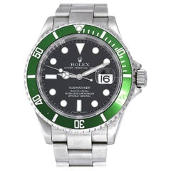 Rolex 16610 Submariner Kermit Black Dial Green Bezel Watch