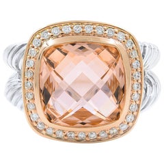 David Yurman Morganite Albion Diamond Ring