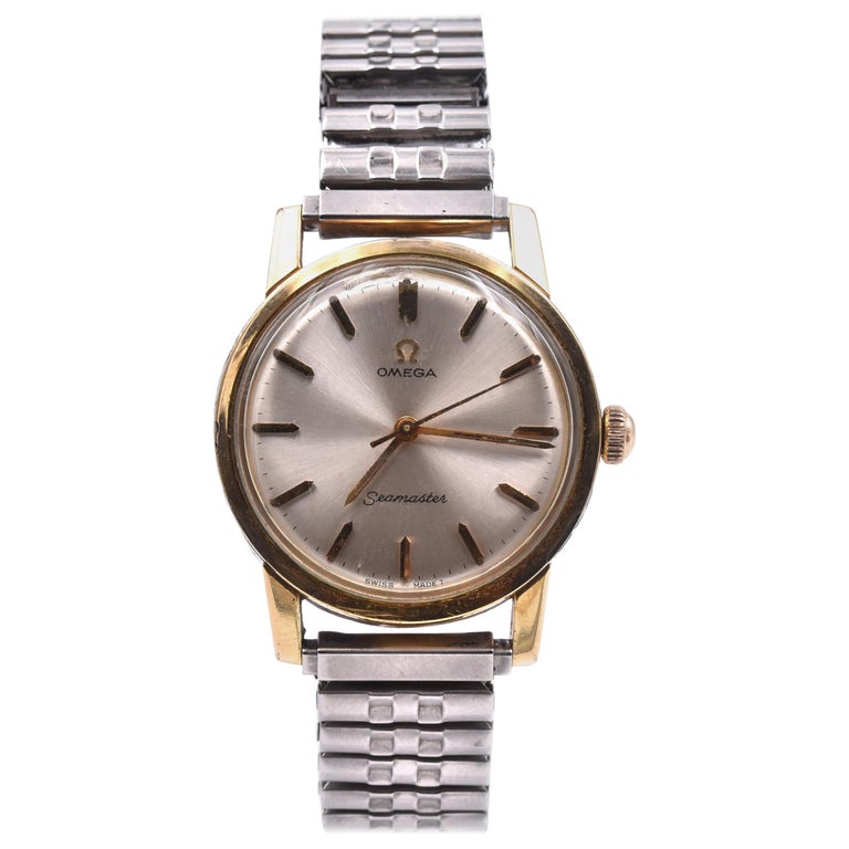 Omega 14 Karat Yellow Gold Filled Vintage Seamaster at 1stdibs