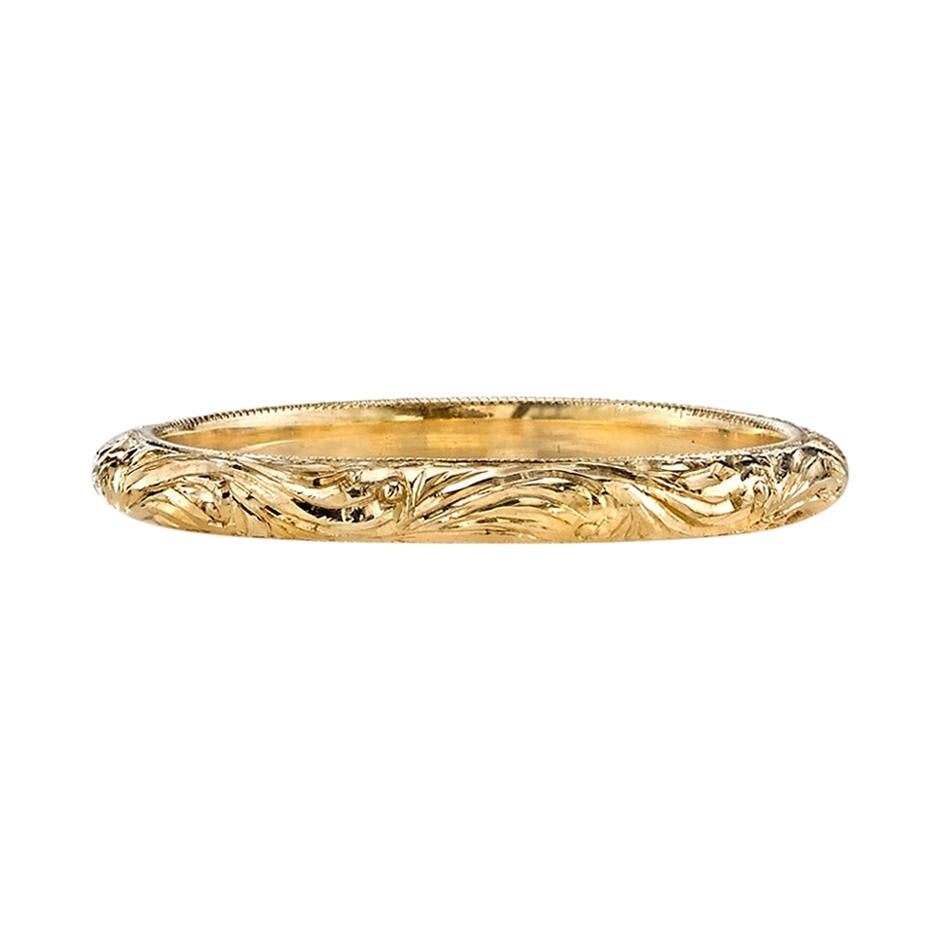 Handcrafted Natalie Band in 18K Gold by Single Stone