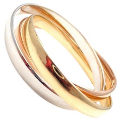 Cartier Trinity Rolling Large Model Tricolor Gold Bangle Bracelet