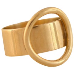 Dinh Van for Cartier Vintage Yellow Gold Circle Ring