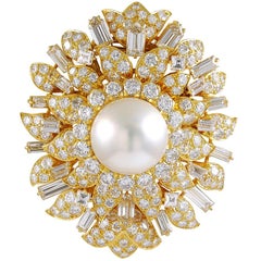 Van Cleef & Arpels Diamond Pearl Brooch