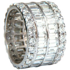 11.25ct Natural Diamonds Eternity Ring E/Vs Revolver Grand 18Kt Sandwich Double