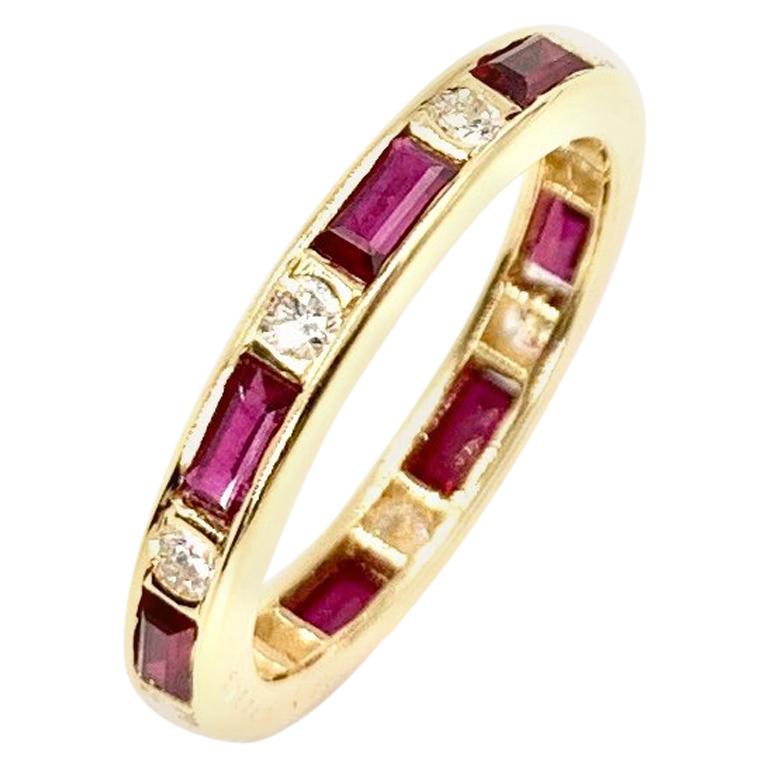 Hammerman Brothers 18 Karat Ruby and Diamond Eternity Band