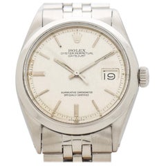 Vintage Rolex Datejust Reference 1600 with Linen Dial, 1971